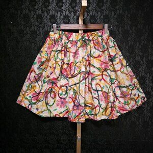 FREEWAY Embroidered Umbrella Mini Skirt M